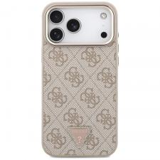 Husa Guess 4G Triangle Logo cu MagSafe compatibila cu iPhone 18 Pro Max / 17 Pro Max, Rose Gold