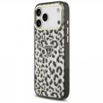 Husa Guess IML Leopard Glitter Triangle Logo cu MagSafe compatibila cu iPhone 18 Pro Max / 17 Pro Max, Negru 3 - lerato.ro