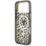 Husa Guess IML Leopard Glitter Triangle Logo cu MagSafe compatibila cu iPhone 18 Pro Max / 17 Pro Max, Negru 8 - lerato.ro