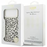 Husa Guess IML Leopard Glitter Triangle Logo cu MagSafe compatibila cu iPhone 18 Pro Max / 17 Pro Max, Negru 9 - lerato.ro