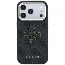 Husa Guess 4G Big Resin Logo compatibila cu iPhone 18 Pro / 17 Pro, Negru
