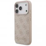 Husa Guess 4G Classic compatibila cu iPhone 18 Pro / 17 Pro, Roz 3 - lerato.ro