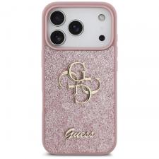 Husa Guess Fixed Glitter Big 4G compatibila cu iPhone 18 Pro / 17 Pro, Roz