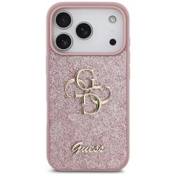 Husa Guess Fixed Glitter Big 4G compatibila cu iPhone 18 Pro / 17 Pro, Roz