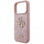 Husa Guess Fixed Glitter Big 4G compatibila cu iPhone 18 Pro / 17 Pro, Roz 7 - lerato.ro