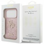 Husa Guess Fixed Glitter Big 4G compatibila cu iPhone 18 Pro / 17 Pro, Roz 9 - lerato.ro