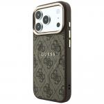 Husa Guess Embossed 4G Classic cu MagSafe compatibila cu iPhone 18 Pro / 17 Pro, Maro 3 - lerato.ro
