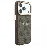 Husa Guess Embossed 4G Classic cu MagSafe compatibila cu iPhone 18 Pro / 17 Pro, Maro 5 - lerato.ro