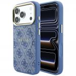 Husa Guess Embossed 4G Classic cu MagSafe compatibila cu iPhone 18 Pro / 17 Pro, Albastru 4 - lerato.ro