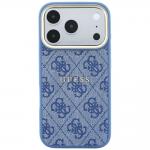 Husa Guess Embossed 4G Classic cu MagSafe compatibila cu iPhone 18 Pro / 17 Pro, Albastru 2 - lerato.ro