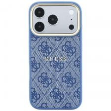 Husa Guess Embossed 4G Classic cu MagSafe compatibila cu iPhone 18 Pro / 17 Pro, Albastru