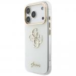 Husa Guess IML 4G Script Metal compatibila cu iPhone 18 Pro / 17 Pro, Alb 3 - lerato.ro