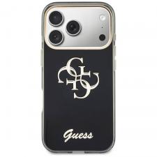 Husa Guess IML 4G Script Metal compatibila cu iPhone 18 Pro / 17 Pro, Negru