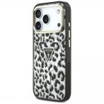Husa Guess IML Leopard Glitter Triangle Logo cu MagSafe compatibila cu iPhone 18 Pro / 17 Pro, Negru 3 - lerato.ro