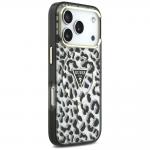 Husa Guess IML Leopard Glitter Triangle Logo cu MagSafe compatibila cu iPhone 18 Pro / 17 Pro, Negru 5 - lerato.ro