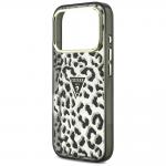 Husa Guess IML Leopard Glitter Triangle Logo cu MagSafe compatibila cu iPhone 18 Pro / 17 Pro, Negru 7 - lerato.ro