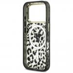 Husa Guess IML Leopard Glitter Triangle Logo cu MagSafe compatibila cu iPhone 18 Pro / 17 Pro, Negru 8 - lerato.ro