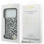 Husa Guess IML Leopard Glitter Triangle Logo cu MagSafe compatibila cu iPhone 18 Pro / 17 Pro, Negru 9 - lerato.ro