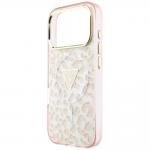 Husa Guess IML Leopard Glitter Triangle Logo cu MagSafe compatibila cu iPhone 18 Pro / 17 Pro, Roz 7 - lerato.ro