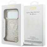 Husa Guess IML Leopard Glitter Triangle Logo cu MagSafe compatibila cu iPhone 18 Pro / 17 Pro, Roz 9 - lerato.ro