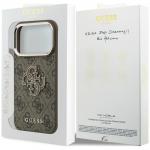 Husa Guess 4G Big Resin Logo compatibila cu iPhone 18 Pro / 17 Pro, Maro 9 - lerato.ro