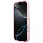Husa Guess IML Glitter Blossom Roses compatibila cu iPhone 18 Pro / 17 Pro, Roz 6 - lerato.ro