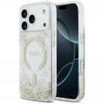 Husa Guess Resin Bottom Glitter cu MagSafe compatibila cu iPhone 18 Pro / 17 Pro, Gold 4 - lerato.ro