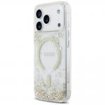 Husa Guess Resin Bottom Glitter cu MagSafe compatibila cu iPhone 18 Pro / 17 Pro, Gold 3 - lerato.ro