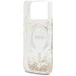 Husa Guess Resin Bottom Glitter cu MagSafe compatibila cu iPhone 18 Pro / 17 Pro, Gold 8 - lerato.ro