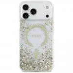 Husa Guess Resin Bottom Glitter cu MagSafe compatibila cu iPhone 18 Pro Max / 17 Pro Max, Gold 2 - lerato.ro