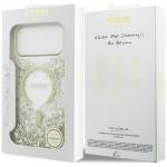 Husa Guess Resin Bottom Glitter cu MagSafe compatibila cu iPhone 18 Pro Max / 17 Pro Max, Gold 9 - lerato.ro