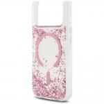 Husa Guess Resin Bottom Glitter cu MagSafe compatibila cu iPhone 18 Pro Max / 17 Pro Max, Roz 7 - lerato.ro