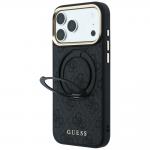 Husa Guess Ring Stand 360 4G Classic Logo cu MagSafe compatibila cu iPhone 18 Pro / 17 Pro, Negru 3 - lerato.ro