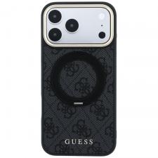 Husa Guess Ring Stand 360 4G Classic Logo cu MagSafe compatibila cu iPhone 18 Pro Max / 17 Pro Max, Negru