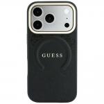 Husa Guess Saffiano Peony and Ring cu MagSafe compatibila cu iPhone 18 Pro Max / 17 Pro Max, Negru 2 - lerato.ro