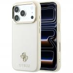 Husa Guess Saffiano Small 4G Classic Logo cu MagSafe compatibila cu iPhone 18 Pro Max / 17 Pro Max, Bej 4 - lerato.ro