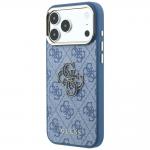 Husa Guess 4G Big Resin Logo compatibila cu iPhone 18 Pro / 17 Pro, Albastru 3 - lerato.ro