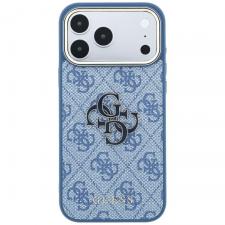 Husa Guess 4G Big Resin Logo compatibila cu iPhone 18 Pro Max / 17 Pro Max, Albastru