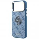 Husa Guess 4G Big Resin Logo compatibila cu iPhone 18 Pro Max / 17 Pro Max, Albastru 7 - lerato.ro