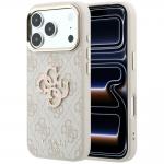 Husa Guess 4G Big Resin Logo compatibila cu iPhone 18 Pro / 17 Pro, Roz 4 - lerato.ro