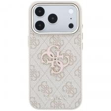 Husa Guess 4G Big Resin Logo compatibila cu iPhone 18 Pro / 17 Pro, Roz