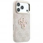 Husa Guess 4G Big Resin Logo compatibila cu iPhone 18 Pro / 17 Pro, Roz 5 - lerato.ro