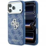 Husa Guess 4G Big Strass Logo compatibila cu iPhone 18 Pro / 17 Pro, Albastru 4 - lerato.ro