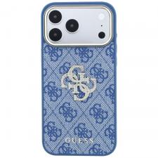 Husa Guess 4G Big Strass Logo compatibila cu iPhone 18 Pro / 17 Pro, Albastru