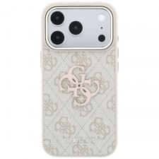 Husa Guess 4G Big Resin Logo compatibila cu iPhone 18 Pro Max / 17 Pro Max, Roz