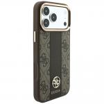 Husa Guess 4G Stripe Round and Classic Logo cu MagSafe compatibila cu iPhone 18 Pro Max / 17 Pro Max, Maro 5 - lerato.ro