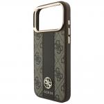 Husa Guess 4G Stripe Round and Classic Logo cu MagSafe compatibila cu iPhone 18 Pro Max / 17 Pro Max, Maro 7 - lerato.ro