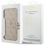 Husa flip cover Guess 4G Metal Logo Book compatibila cu iPhone 18 Pro Max / 17 Pro Max, Roz 8 - lerato.ro