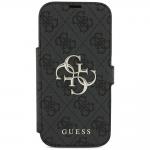 Husa flip cover Guess 4G Metal Logo Book compatibila cu iPhone 18 Pro / 17 Pro, Negru 2 - lerato.ro