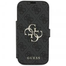 Husa flip cover Guess 4G Metal Logo Book compatibila cu iPhone 18 Pro / 17 Pro, Negru